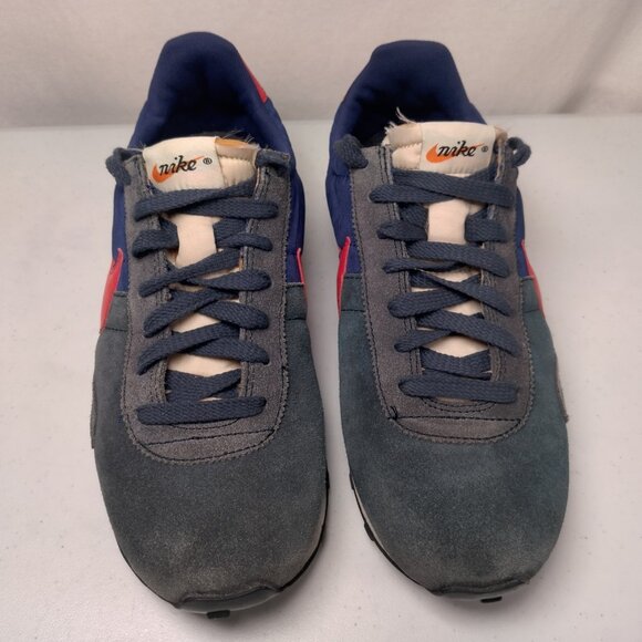 Nike Waffle Trainer Shoes Women 10.5 Midnight Blue Red Swoosh Running Sneakers - Picture 15 of 16